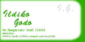 ildiko godo business card