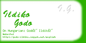 ildiko godo business card